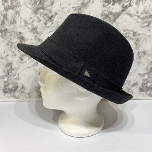 New Era Black Wool-blend Trilby hat with a short brim medium